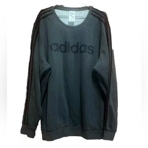 Adidas Men’s Black Graphic Crew Neck Sweatshirt – Size 2XL